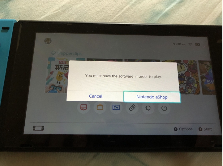 【問題】Switch 輸入遊戲序號，下載完後無法使用