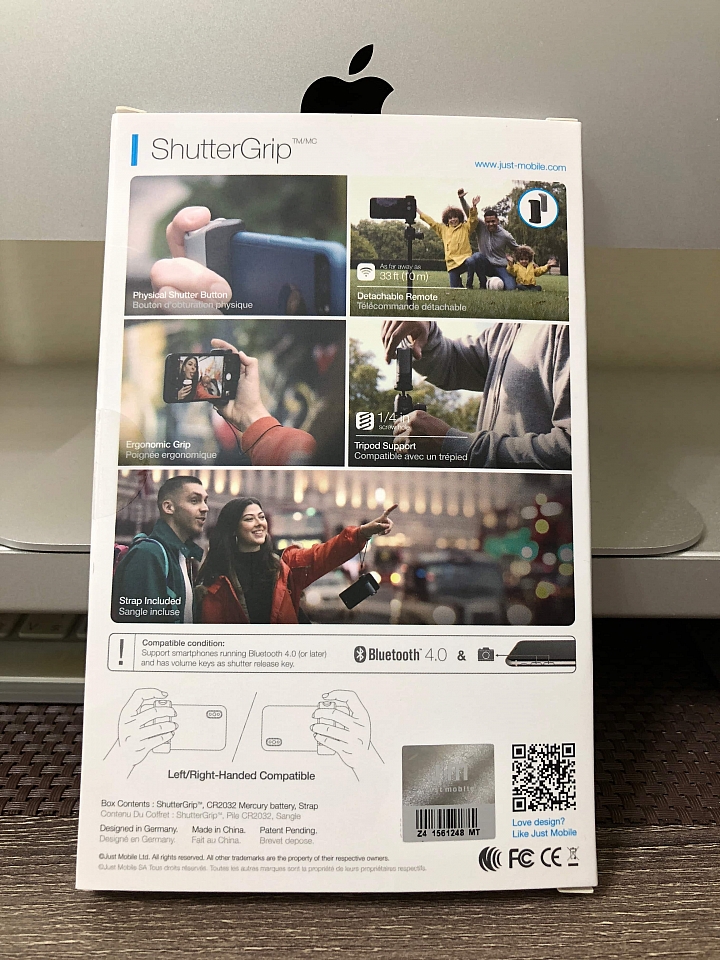 『小開箱分享』Just Mobile  ShutterGrip 手機拍照手把