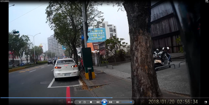 汽車停進待轉區