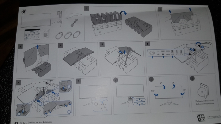DELL AW3418DW開箱 圖多