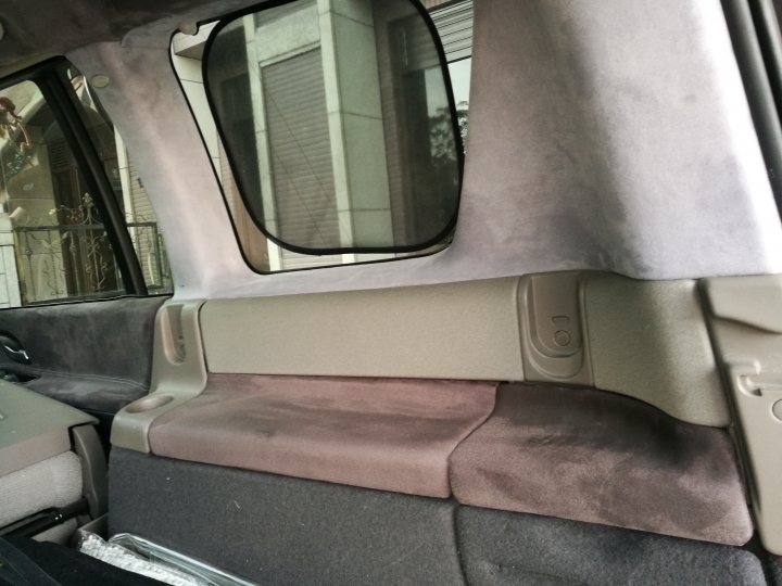 翻新中古車 DIY 內裝天棚/天蓬飾板繃布(麂皮絨)