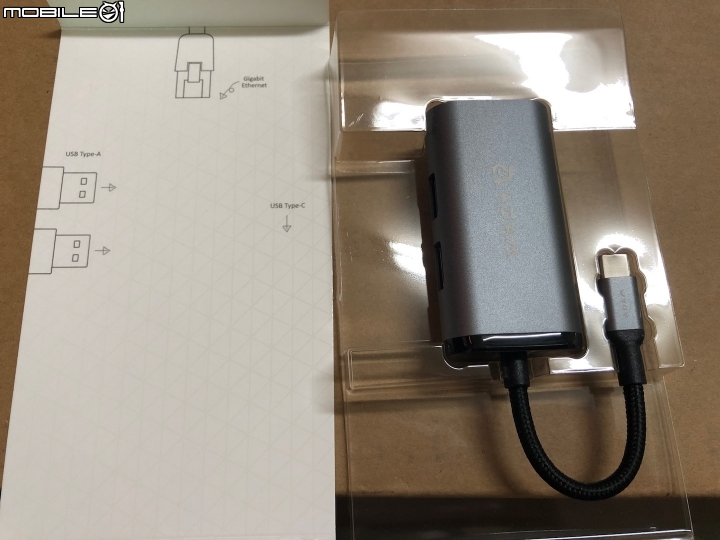 亞果元素 CASA Hub eC301 Type-C to 乙太網路 / USB 3.1 三合一多功能集線器