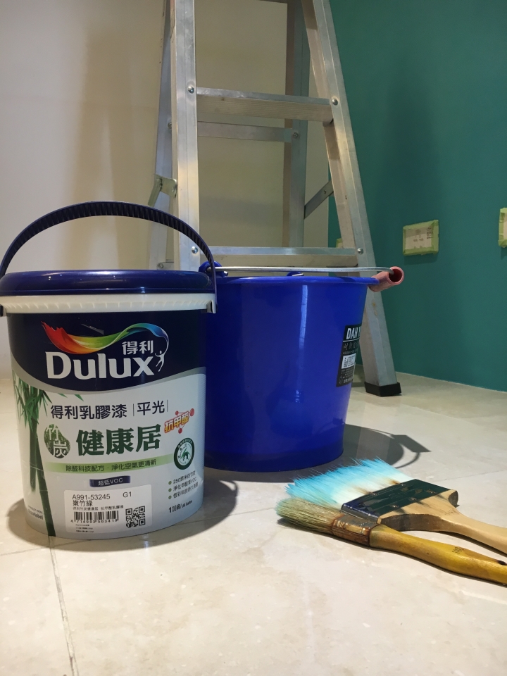 得利竹炭健康居抗甲醛乳膠漆--誰說女孩不能玩油漆~改變顏色就是這麼easy~