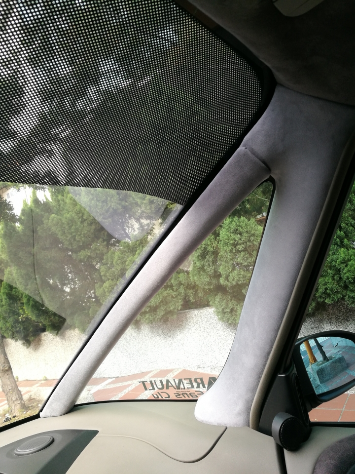 翻新中古車 DIY 內裝天棚/天蓬飾板繃布(麂皮絨)