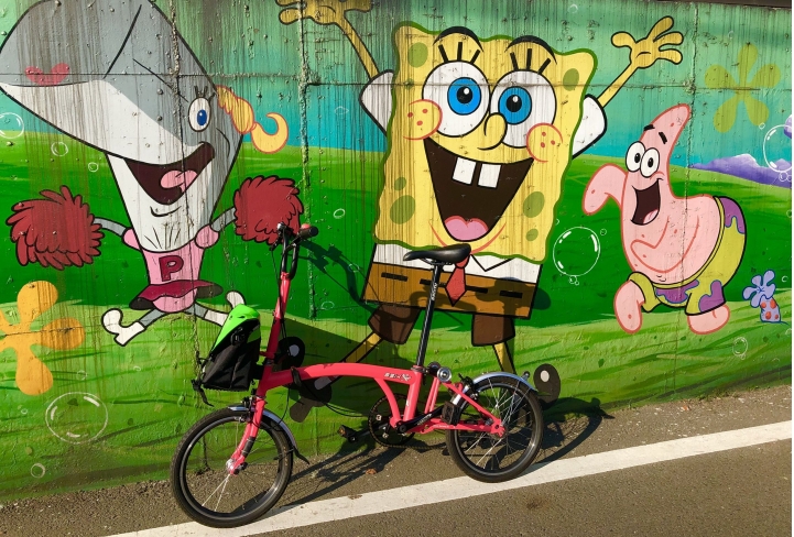 騎著3sixty mini 小摺遊糖廠 仁武彩繪巷