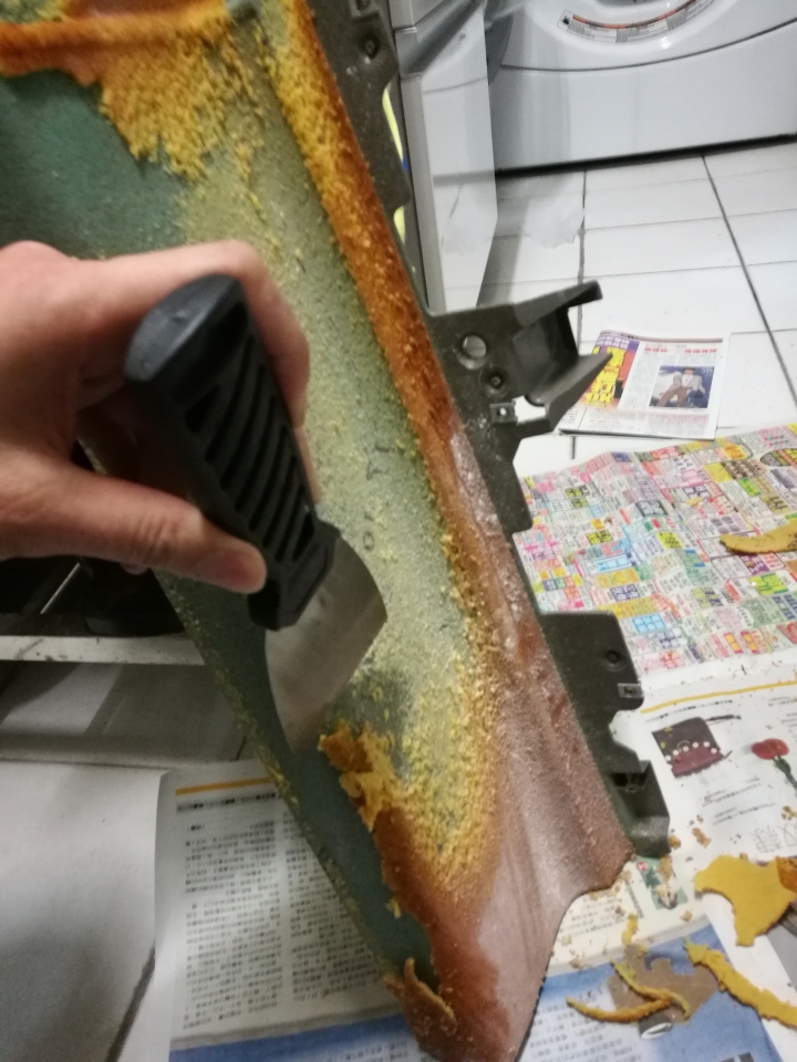 翻新中古車 DIY 內裝天棚/天蓬飾板繃布(麂皮絨)