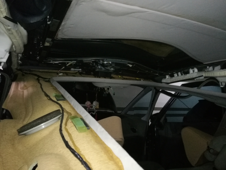 翻新中古車 DIY 內裝天棚/天蓬飾板繃布(麂皮絨)