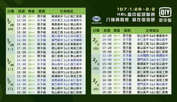 HBL八強哪裡看？內文有直播連結與場次