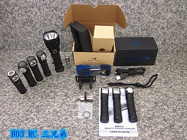 H03 RC三兄弟多用型磁吸充電頭燈