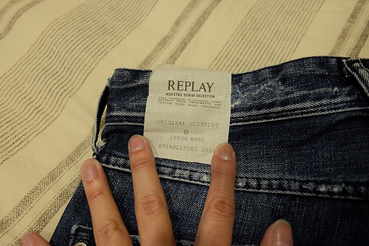 [開箱] Replay 水洗加工破壞牛仔褲