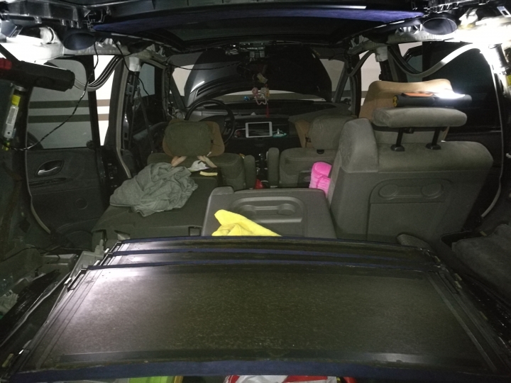 翻新中古車 DIY 內裝天棚/天蓬飾板繃布(麂皮絨)