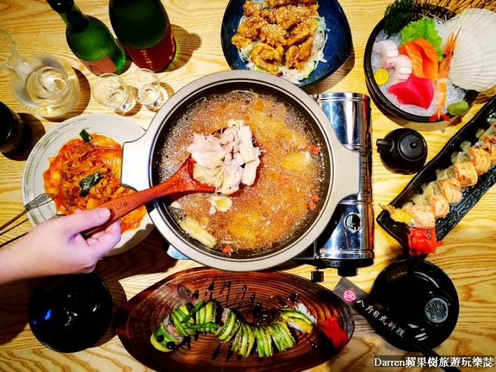 『桃園美食推薦』八斤日式料理(含詳細菜單)/鄰近桃園市政府創意卷壽司讓人驚豔日式風格用餐環境超好拍/桃園平價日本料理餐廳 - Darren蘋果樹旅遊玩樂誌