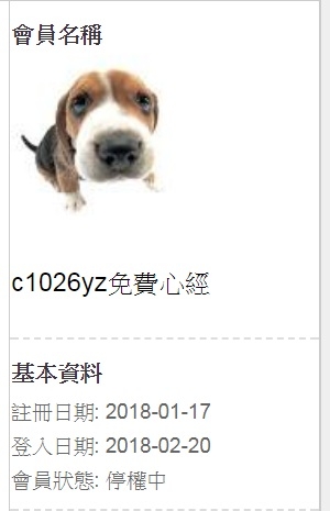 會員"c1026yz免費心經"，關閉帳號。 上香樓