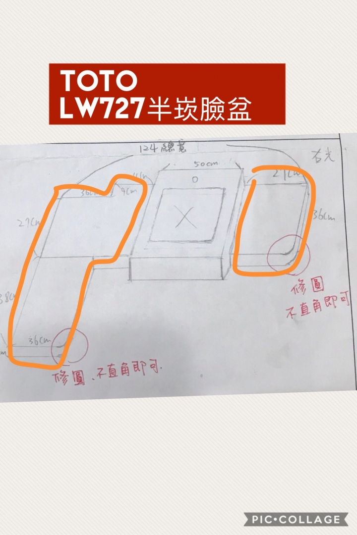 請問各位大大家裡衛浴檯面有人使用半崁式的嗎？