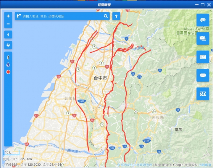 台中市附近的斷層怎麼這麼多?!