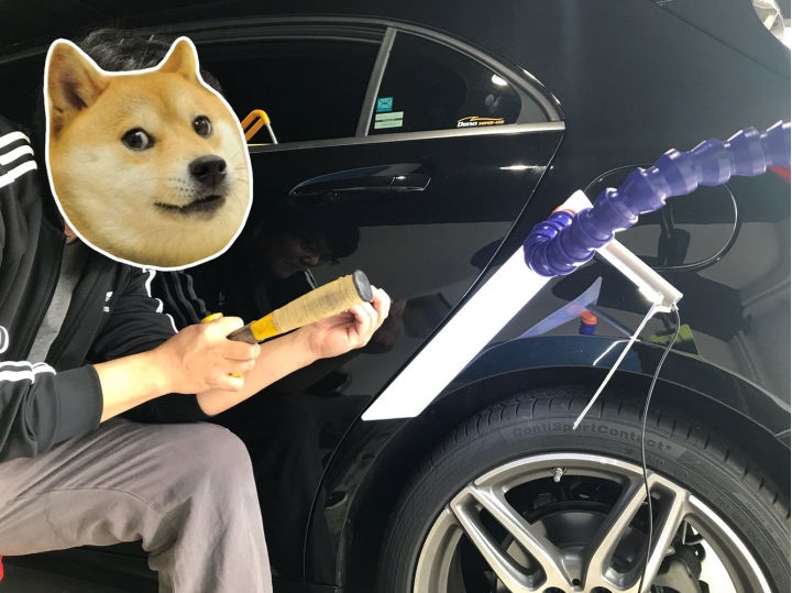 ［分享］車門凹痕酒窩修復