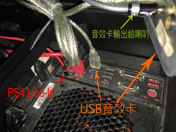 想請教PS4 line-in到PC後聲音出不來