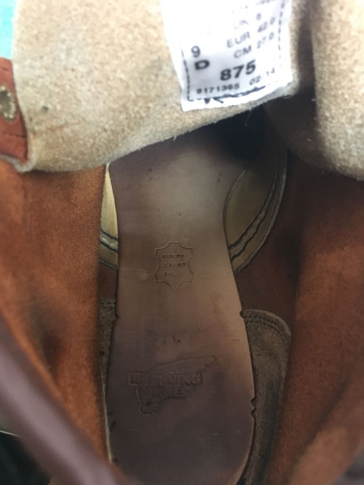 請各位大大幫我鑑定一下這雙Red Wing 875