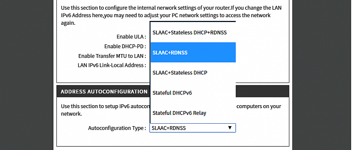 DSL-6740C 新版韌體 IPv6 多了一些新的設定選項