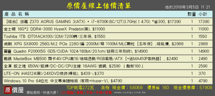 【更新菜單】要組影音用電腦(希望能用WIN7)