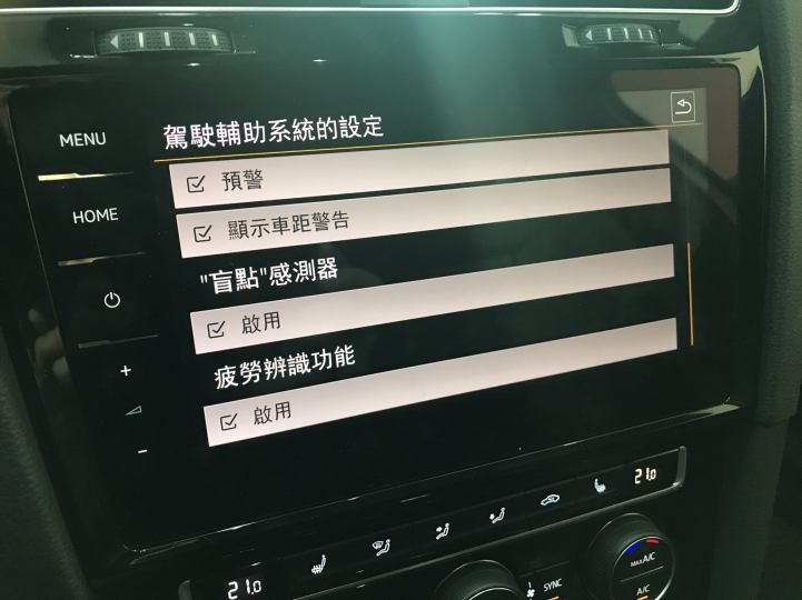 升級 原廠數字型胎壓 ACC及前部輔助 鏡片型盲點偵測系統&駛出輔助系統