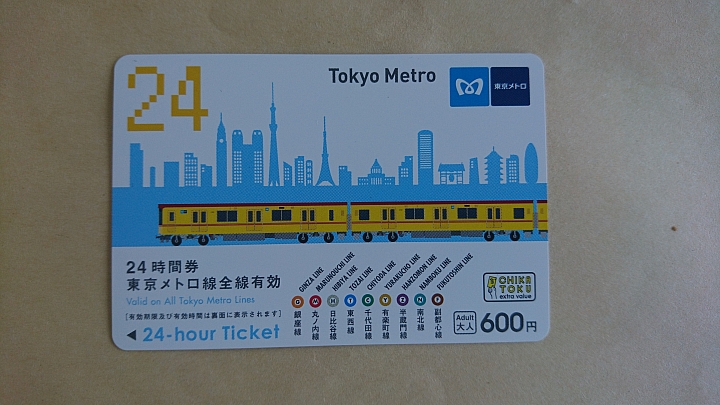 暢遊東京主要景點的省錢妙招：「東京Metro地鐵24小時車票」