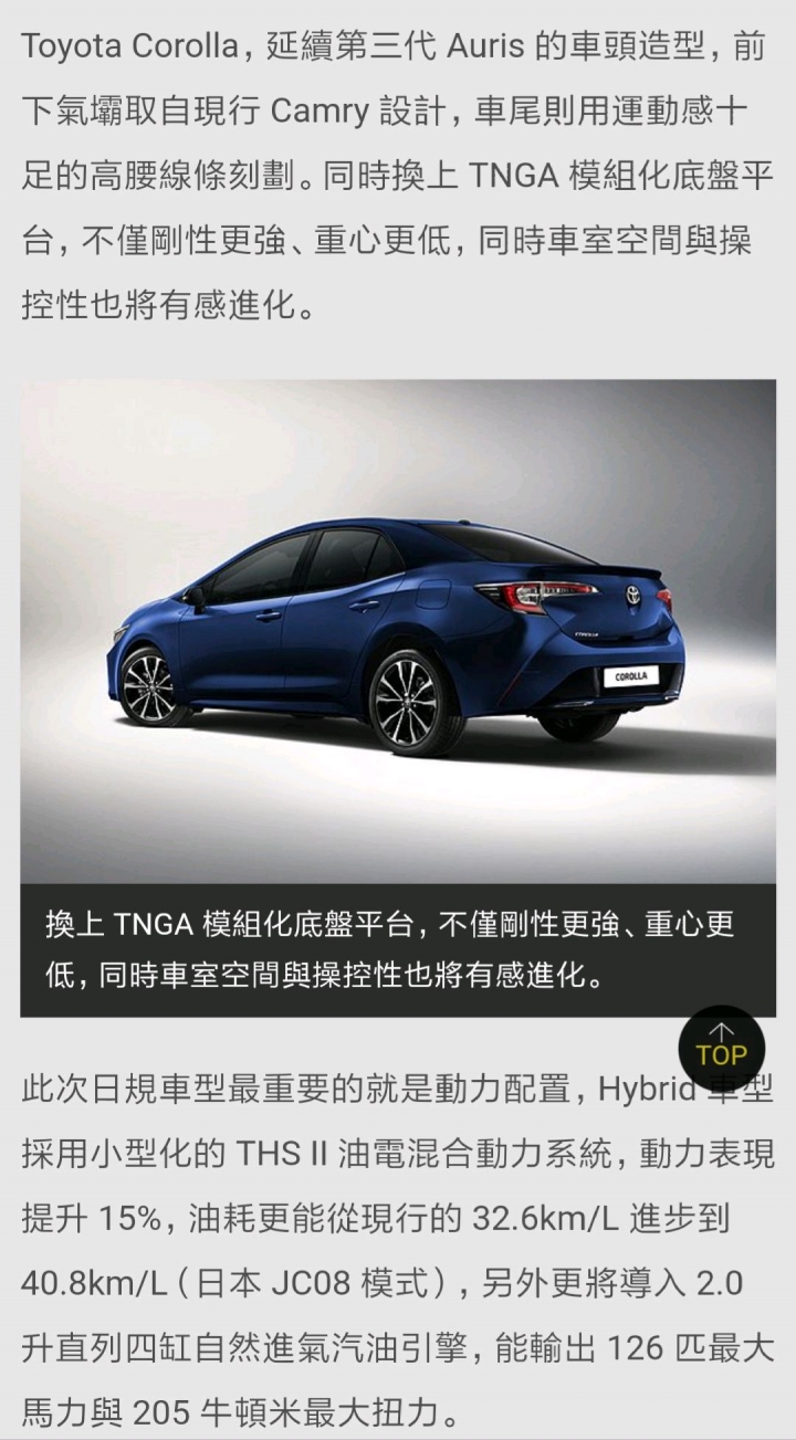 TNGA Altis 全球統一化 未來都會是2.0NA ?