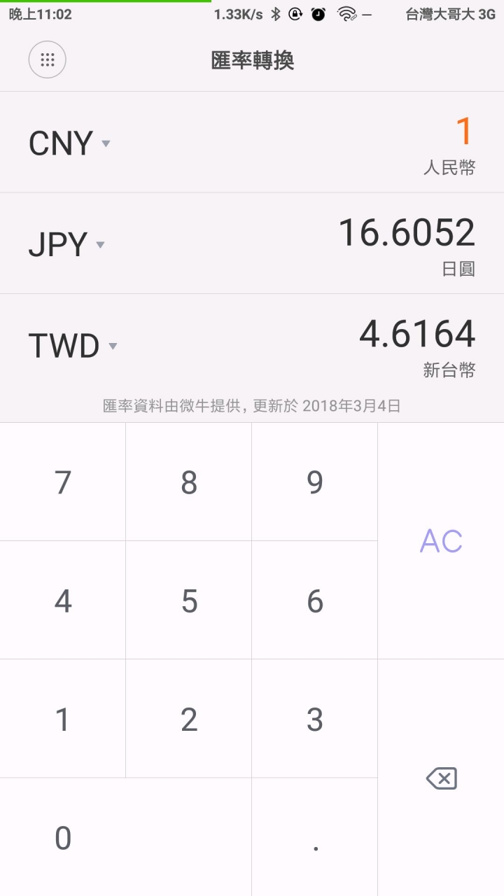 米6 計算機匯率換算
