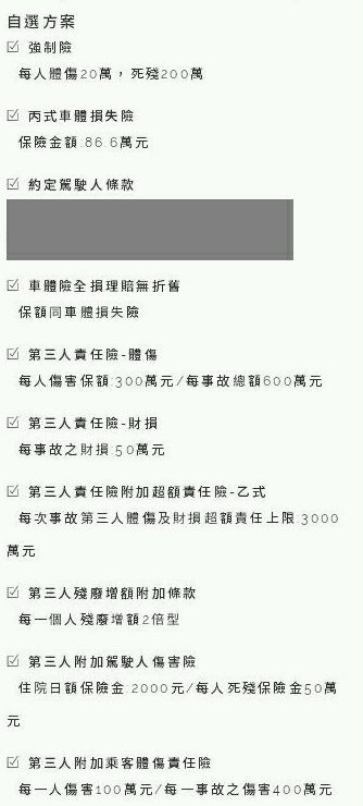 關於車險請益