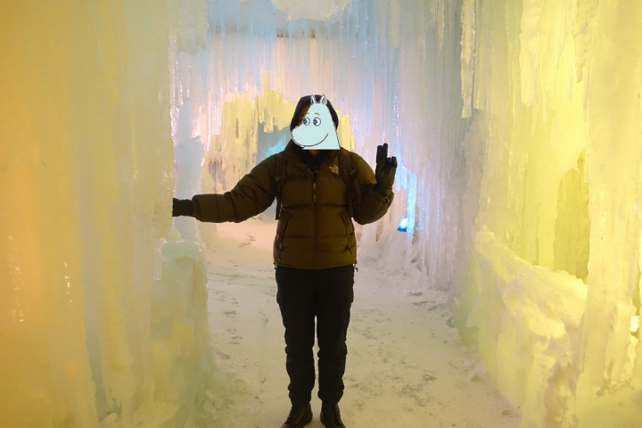 【2017道東親子行】DAY3(下) 層雲峽第42屆冰瀑祭~終於看到下雪了超美的