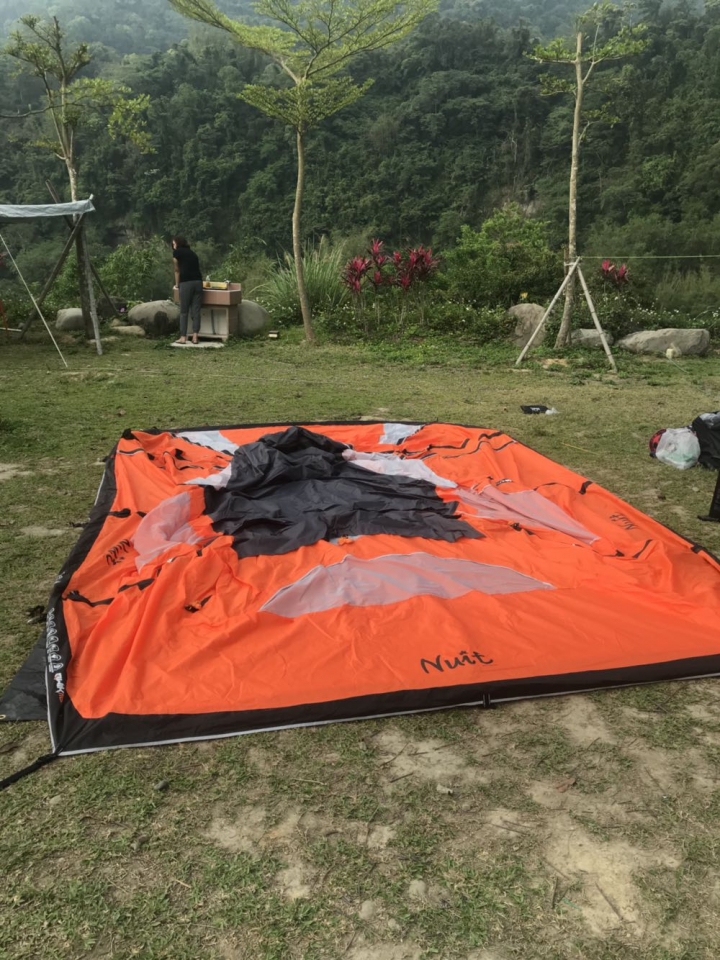 橙堡 努特 Nuit air tent NTG40 探險家 新手 超違規 充氣帳 開箱 田美虹橋