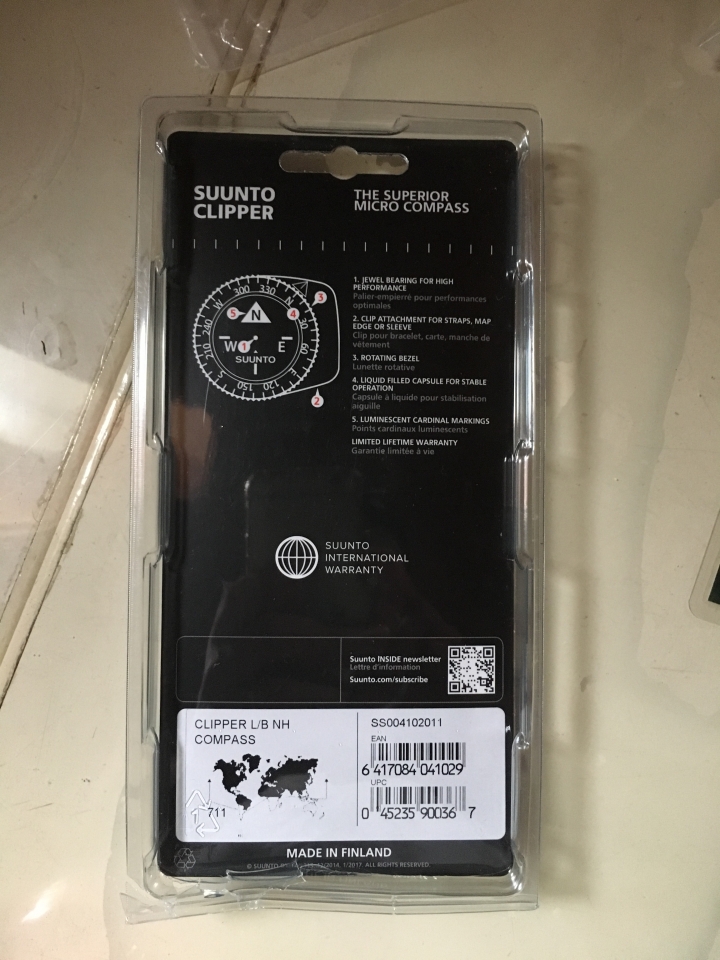 SUUNTO CLIPPER 錶扣式指北針疑問