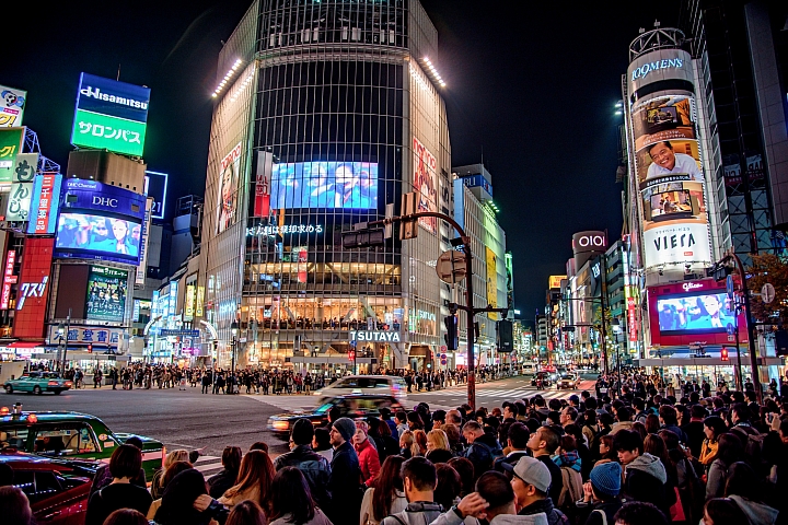 [D750] 2017/11.東京明治神宮外苑銀杏祭、澀谷車站外十字路口夜景