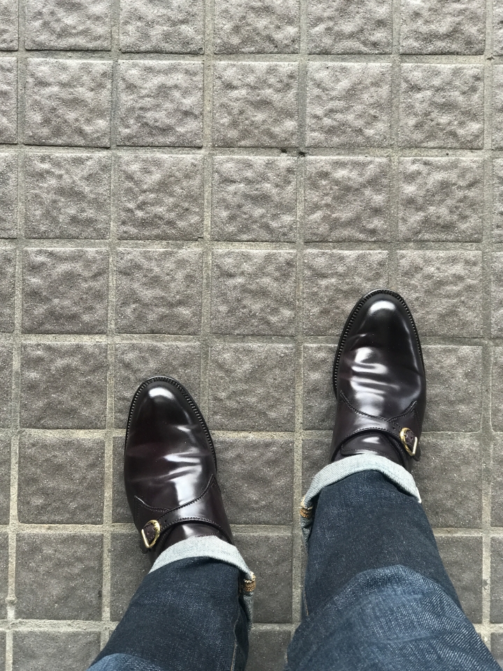 [開箱] Alden Shell Cordovan Color 8 Single Monk-Strap Shoes馬屁皮