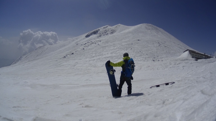 乘鞍岳 Back country snowboarding