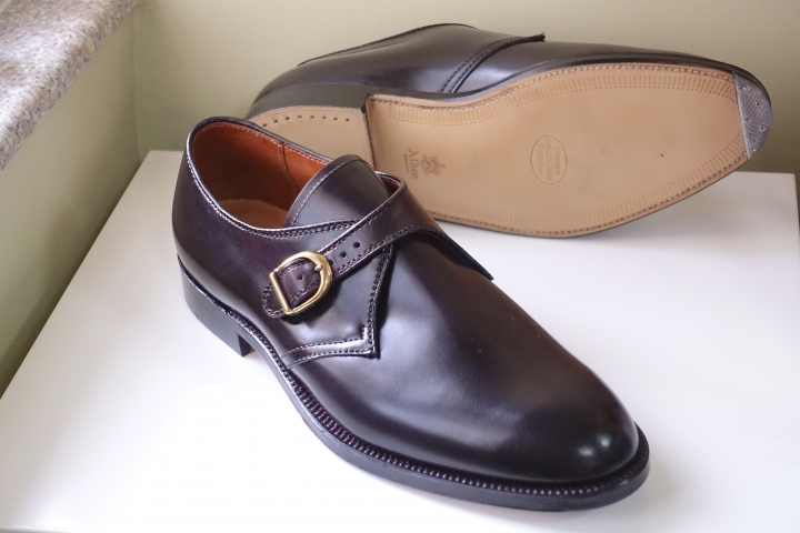 [開箱] Alden Shell Cordovan Color 8 Single Monk-Strap Shoes馬屁皮