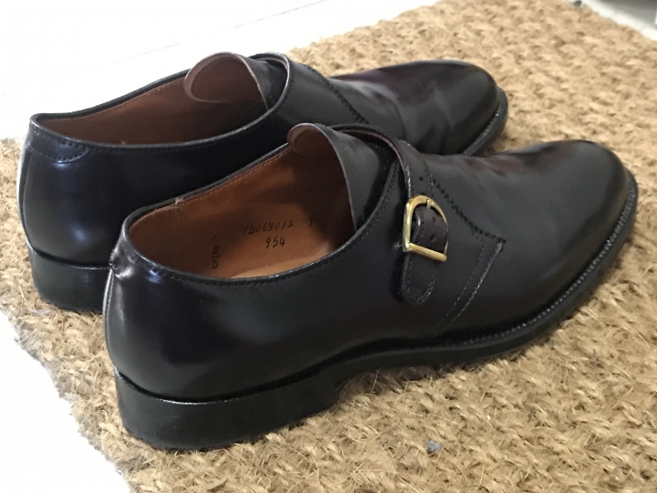 [開箱] Alden Shell Cordovan Color 8 Single Monk-Strap Shoes馬屁皮