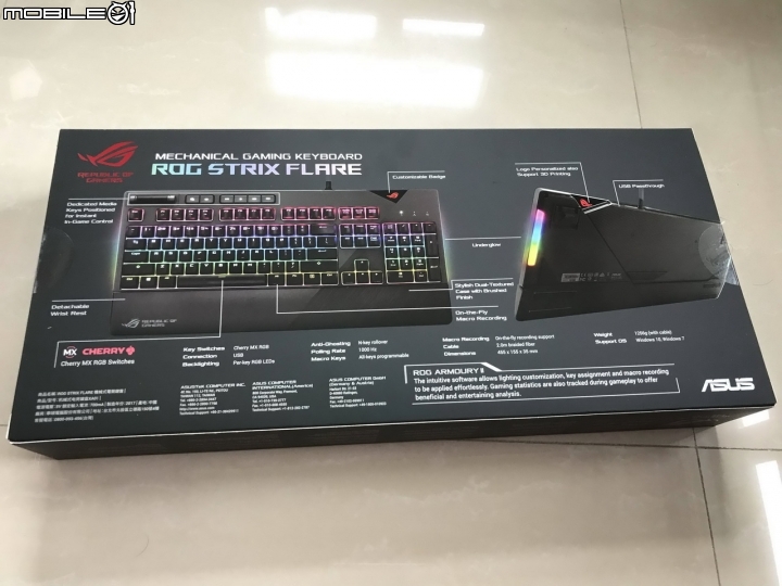 簡單分享 ROG Strix Flare機械式鍵盤（茶軸）