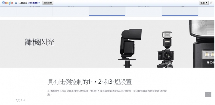 關於Sony閃光燈