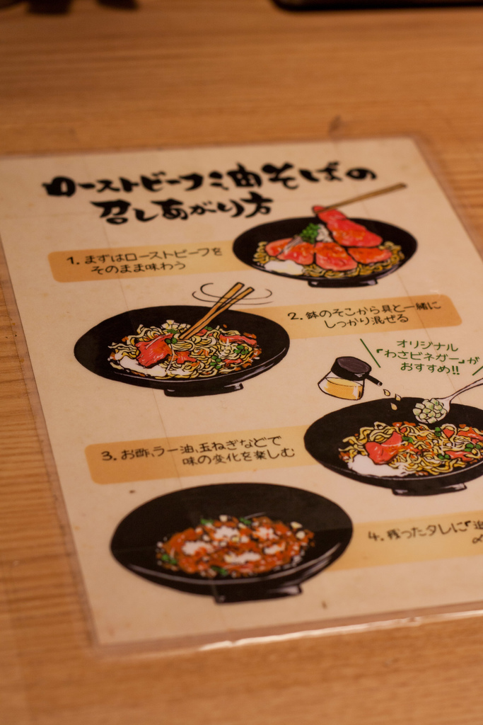 【美食。食記】東京 池袋 可不可以專心做一種就好 ローストビーフ油そば ビースト 東池袋店 油麵 烤牛肉