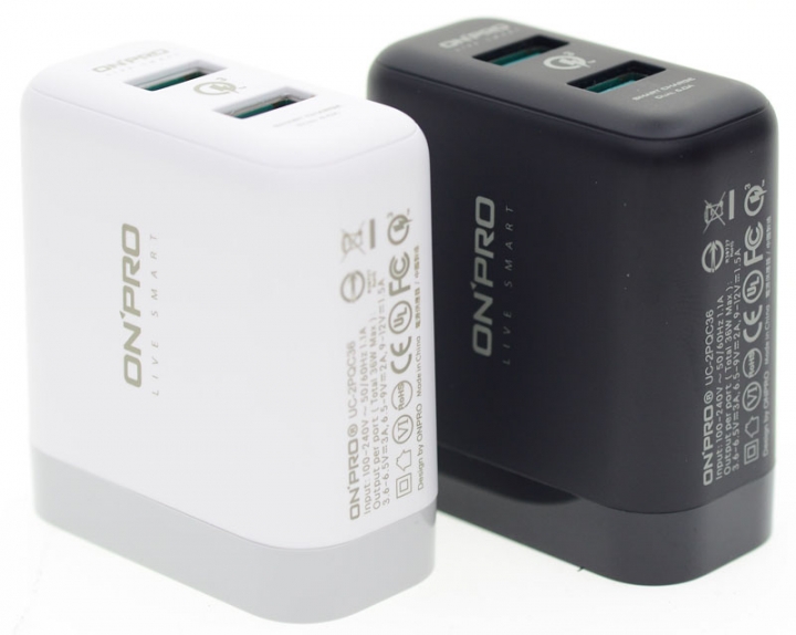 ONPRO UC-2PQC36雙埠QC3.0充電器開箱測試