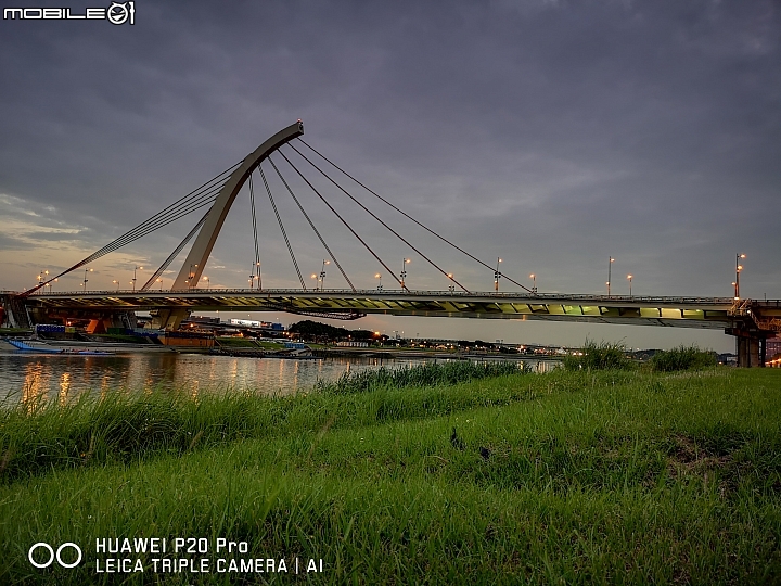 點我看大圖 臺北市 中山區 美堤河濱公園 -- 拍大直橋夜景、賞鐵鳥的好地方