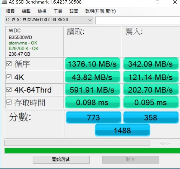 Liteon CX2-512G X2 搞 Raid0 跑分