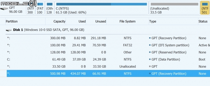 PD  VM  裡頭的 Windows 10 分割 有個 OEM 是什麼？