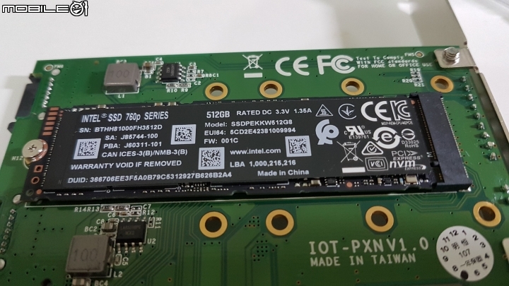 Intel 760p 512GB Pci-e M2 SSD微開箱+轉卡裝機