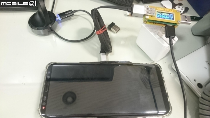 S8+ 無線充電測試