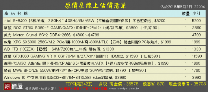 電腦組裝to吃雞