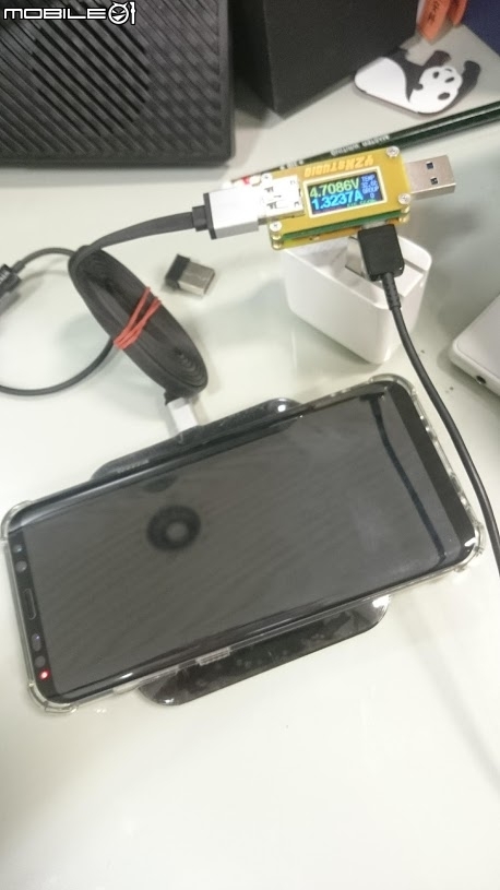 S8+ 無線充電測試