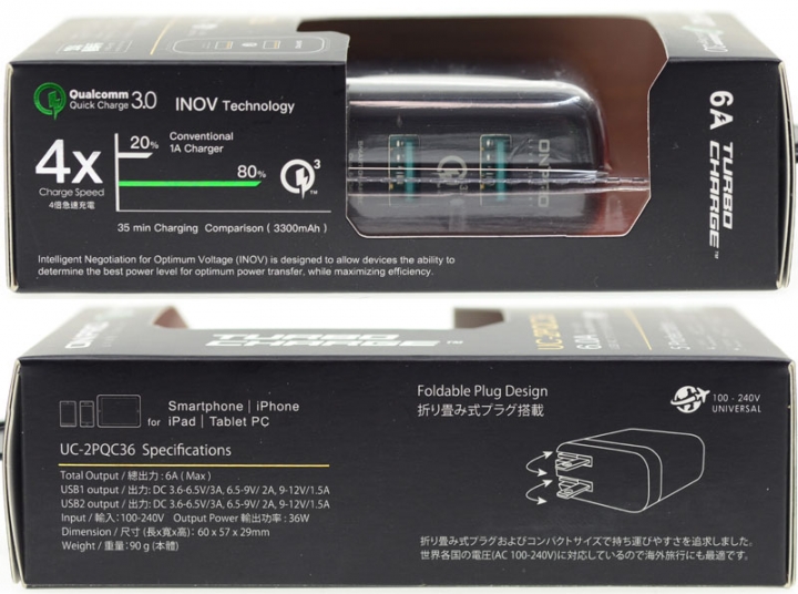 ONPRO UC-2PQC36雙埠QC3.0充電器開箱測試