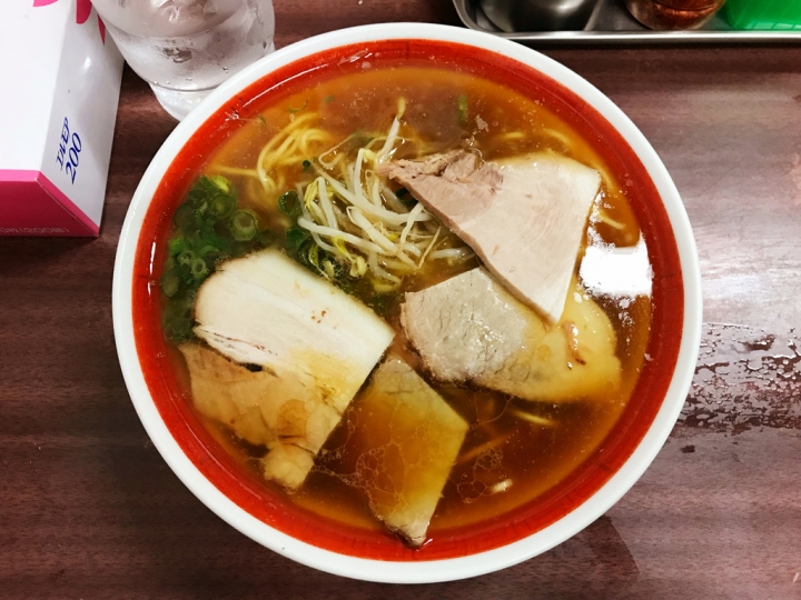 [日本岡山]「岡山城旁」～美味的“天神そば”～拉麵！